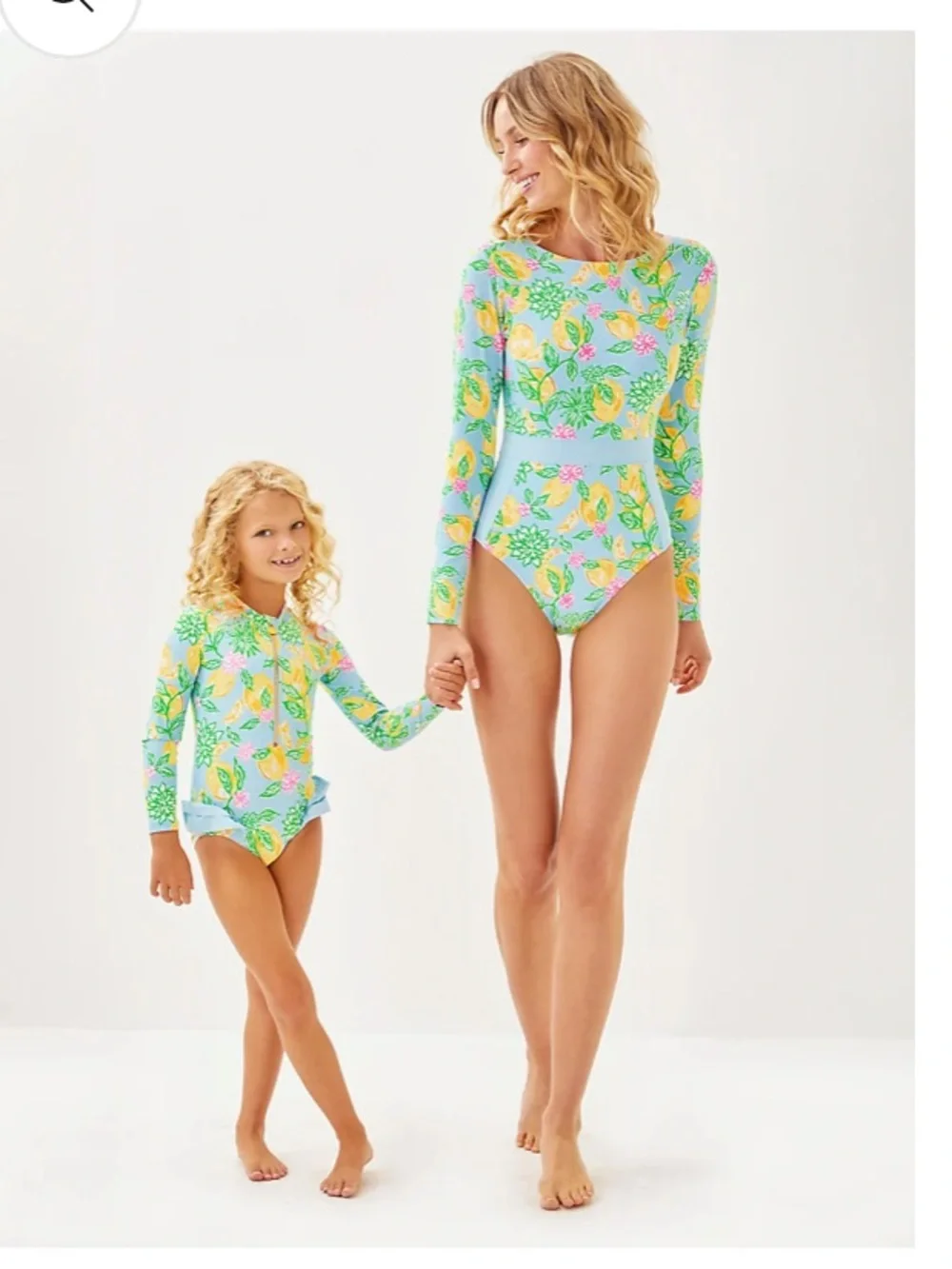 NWT Lilly Pulitzer DENNING RASHGUARD UPF 50÷ BLUETTE MAKE LEMONADE